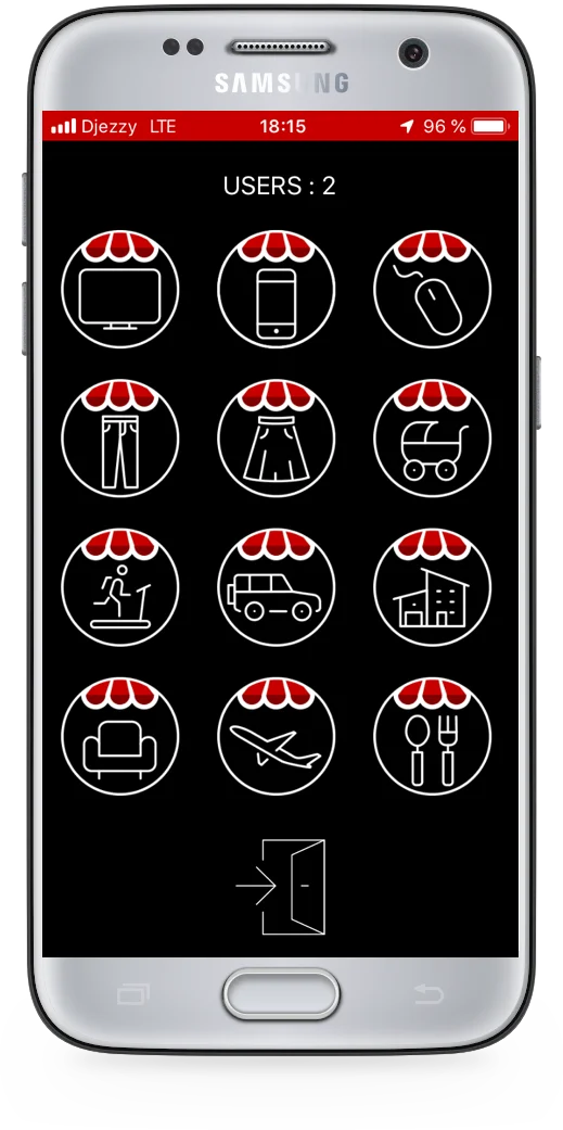 Illustration de l'application mobile OPEN en détails