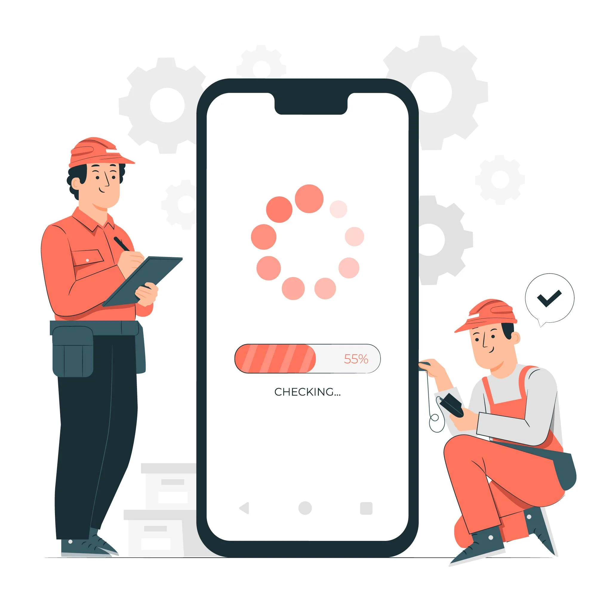 Illustration de la maintenance d'une application mobile